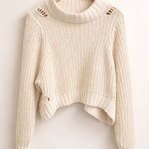 dRA Los Angeles Textured Open-Knit Sweater | Cream | Boutique Knit